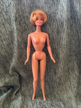 Barbie Vintage Doll Tan Skin Tone with Red-Orange Hair 1966 Body
